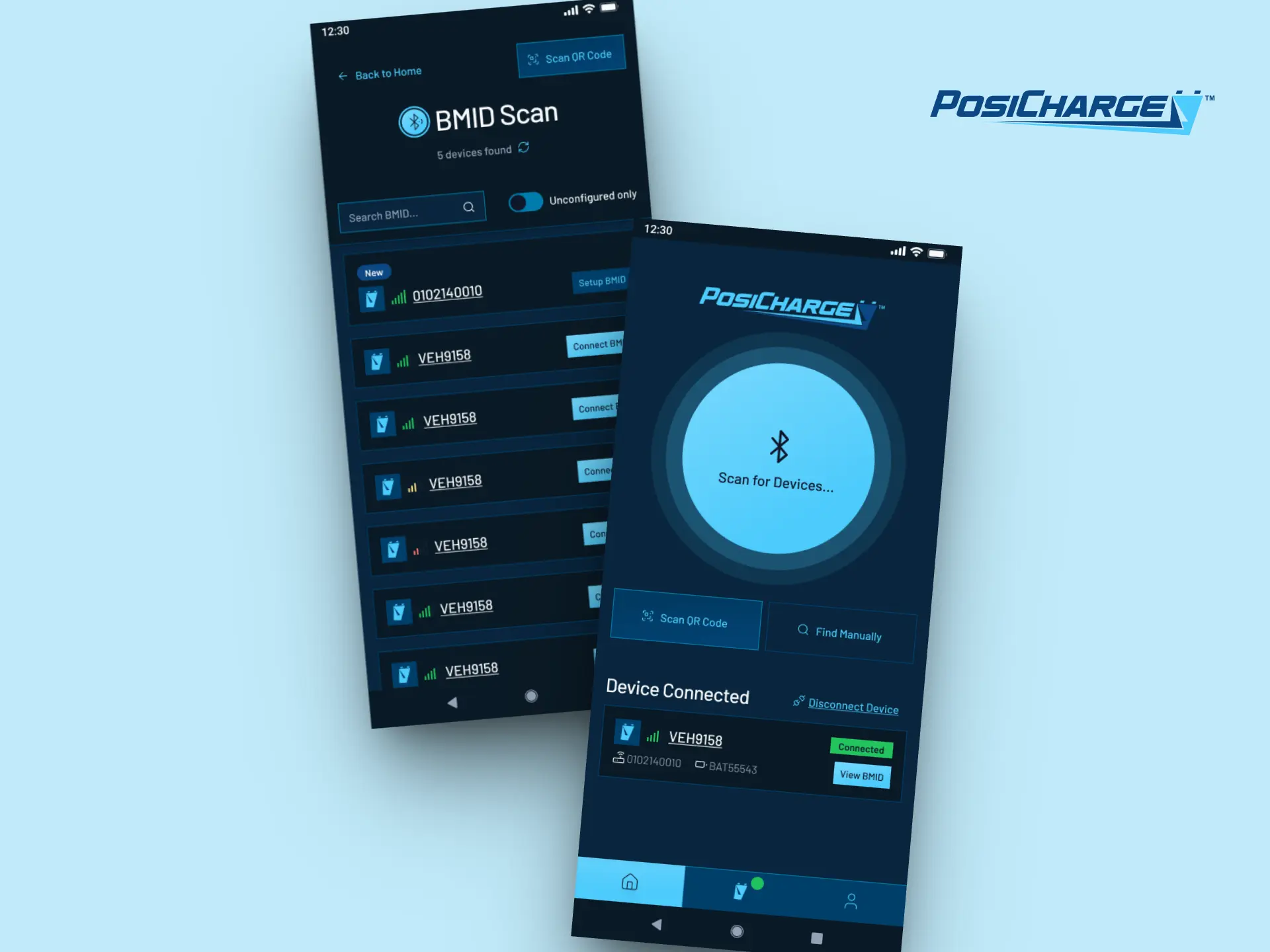 Ampure PosiCharge design system and mobile screens